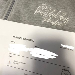 Whitney Simmons quarter zip pullover medium